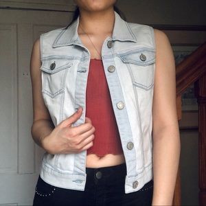 Light Wash Jean Vest